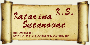 Katarina Šutanovac vizit kartica